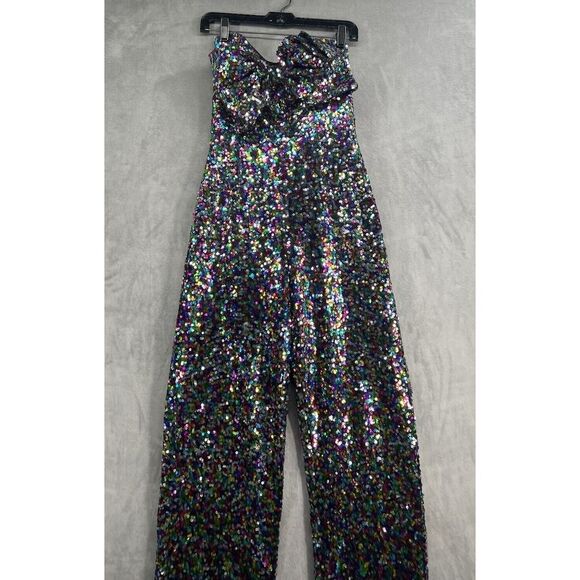 Anthropologie Hutch Bow Jumpsuit Size 2 Black Montif Strapless - Picture 3 of 13